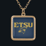 ETSU Buccaneers Carbon Fiber Pattern Gold Plated Necklace<br><div class="desc">Check out these East Tennessee State University designs! Show off your Bucs pride with these new University products. These make the perfect gifts for the ETSU Academy student, alumni, family, friend or fan in your life. All of these Zazzle products are customizable with your name, class year, or club. Go...</div>