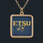 ETSU Buccaneers Carbon Fiber Pattern Gold Plated Necklace<br><div class="desc">Check out these East Tennessee State University designs! Show off your Bucs pride with these new University products. These make the perfect gifts for the ETSU Academy student, alumni, family, friend or fan in your life. All of these Zazzle products are customizable with your name, class year, or club. Go...</div>