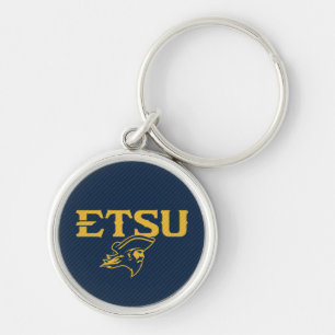 ETSU Buccaneers Carbon Fiber Pattern Keychain