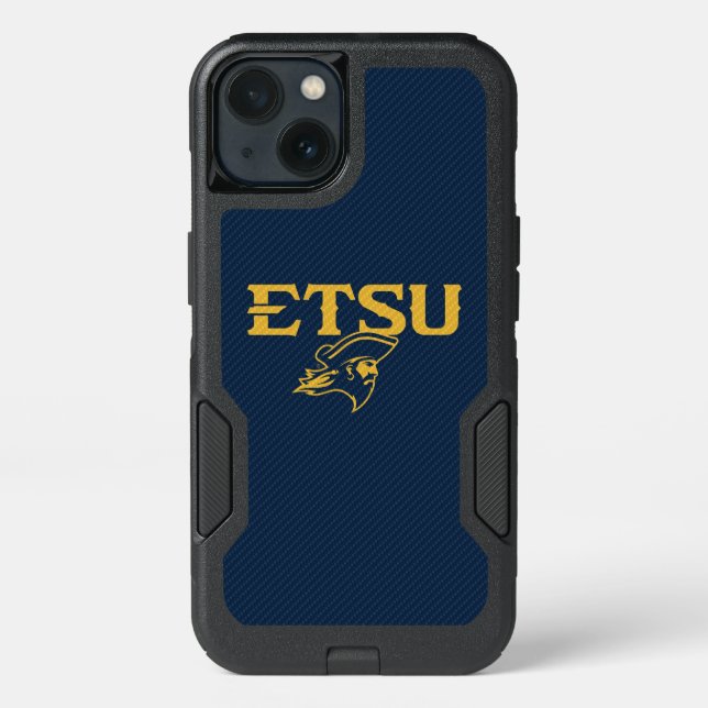 ETSU Buccaneers Carbon Fiber Pattern Otterbox iPhone Case (Back)