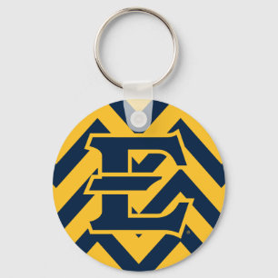 ETSU Buccaneers Chevron Pattern Keychain