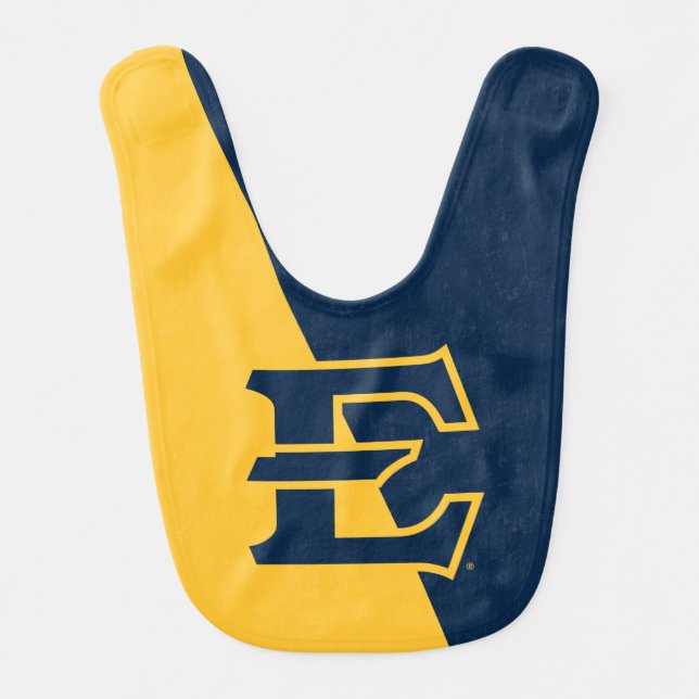 ETSU Buccaneers  Color Block Distressed Baby Bib (Front)