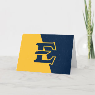 ETSU Buccaneers Color Block Distressed Card