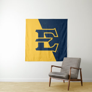 ETSU Buccaneers Color Block Distressed Tapestry