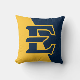 ETSU Buccaneers  Color Block Distressed Throw Pillow
