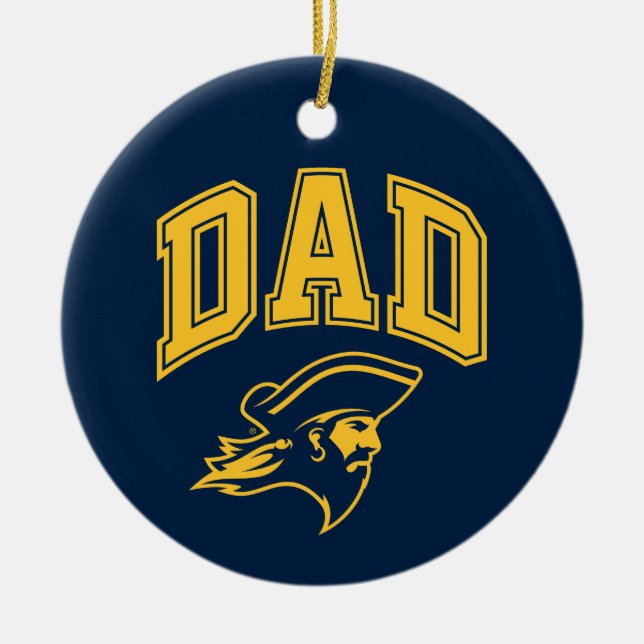 ETSU Buccaneers Dad Ceramic Ornament (Front)