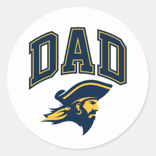 ETSU Buccaneers Dad Classic Round Sticker