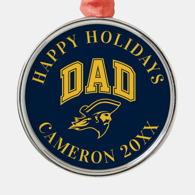 ETSU Buccaneers Dad Metal Ornament (Front)