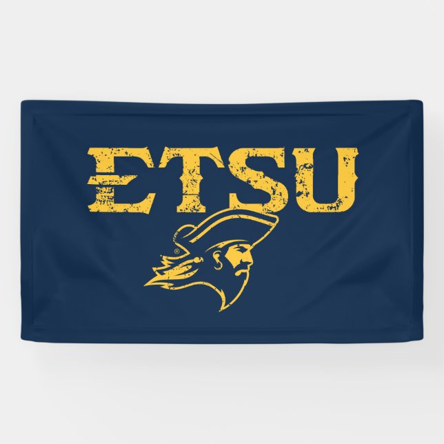 ETSU Buccaneers Distressed Banner (Horizontal)