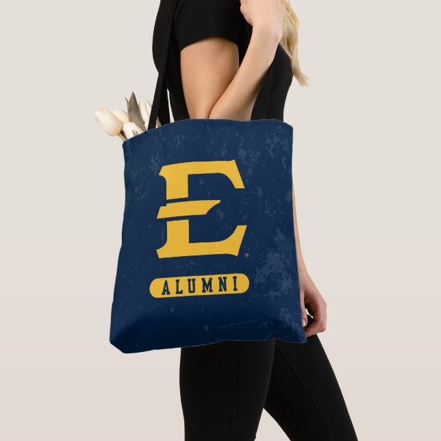 ETSU Buccaneers Distressed Tote Bag (Close Up)