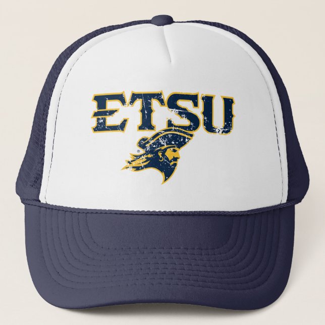 ETSU Buccaneers Distressed Trucker Hat (Front)