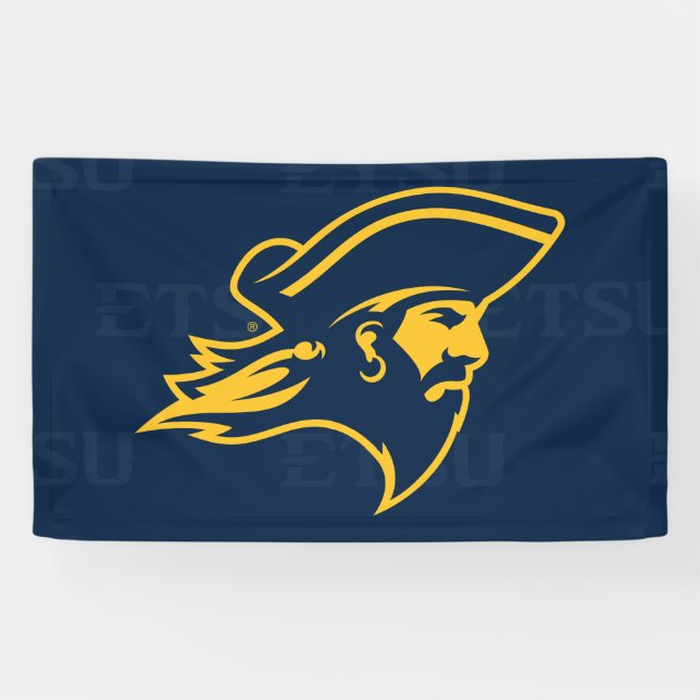 ETSU Buccaneers  Logo Watermark Banner (Horizontal)