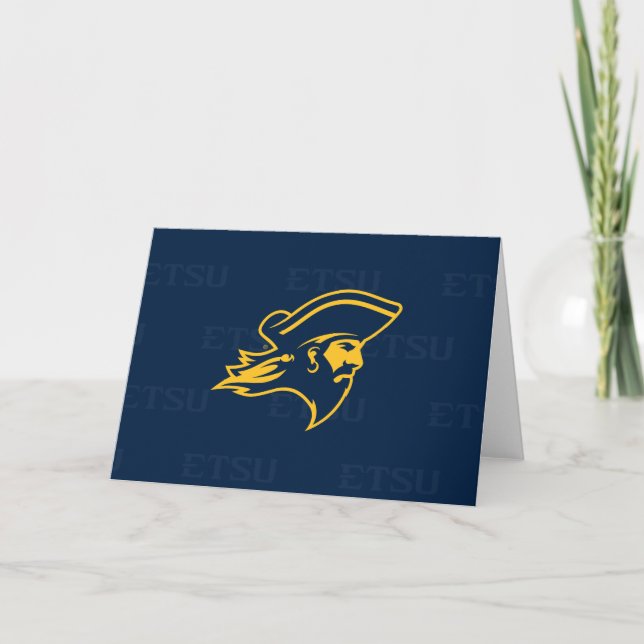 ETSU Buccaneers  Logo Watermark Card (Front)