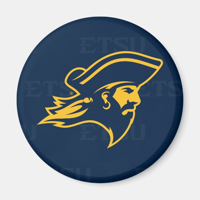ETSU Buccaneers  Logo Watermark Magnet (Front)