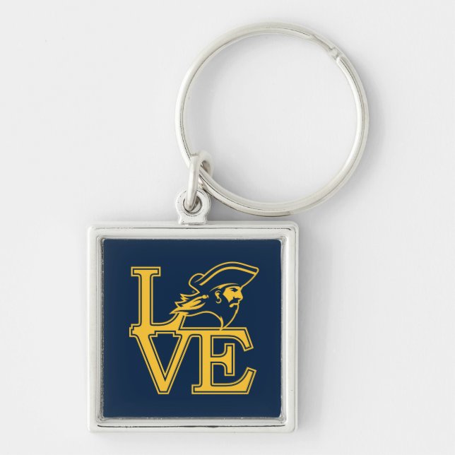 ETSU Buccaneers Love Keychain (Front)