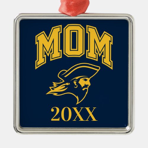 ETSU Buccaneers Mom Metal Ornament