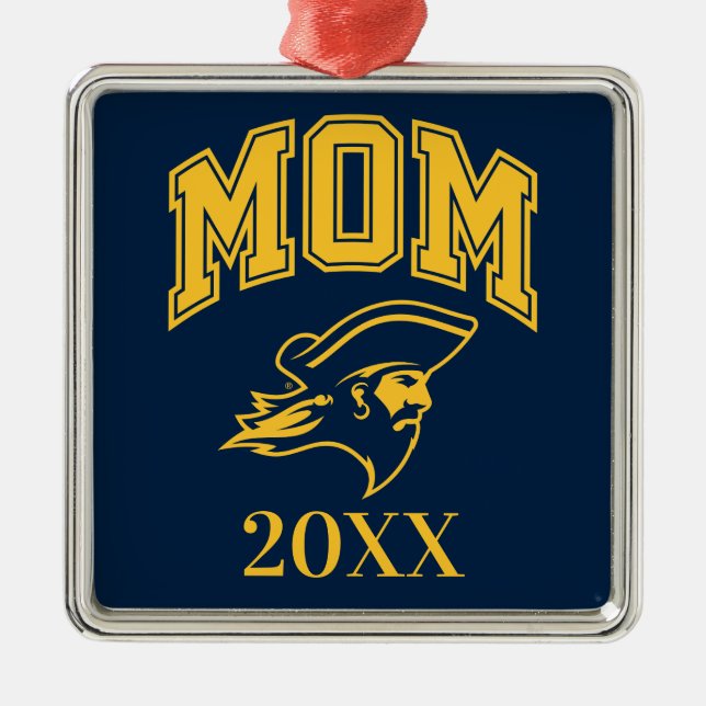 ETSU Buccaneers Mom Metal Ornament (Front)