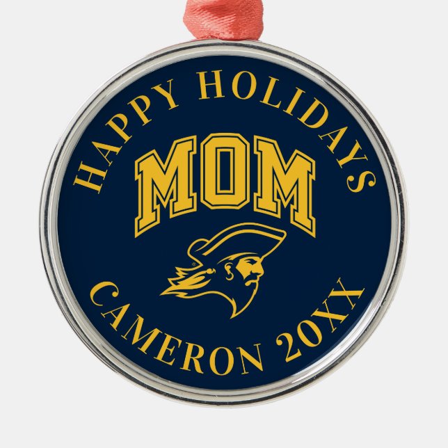 ETSU Buccaneers Mom Metal Ornament (Front)