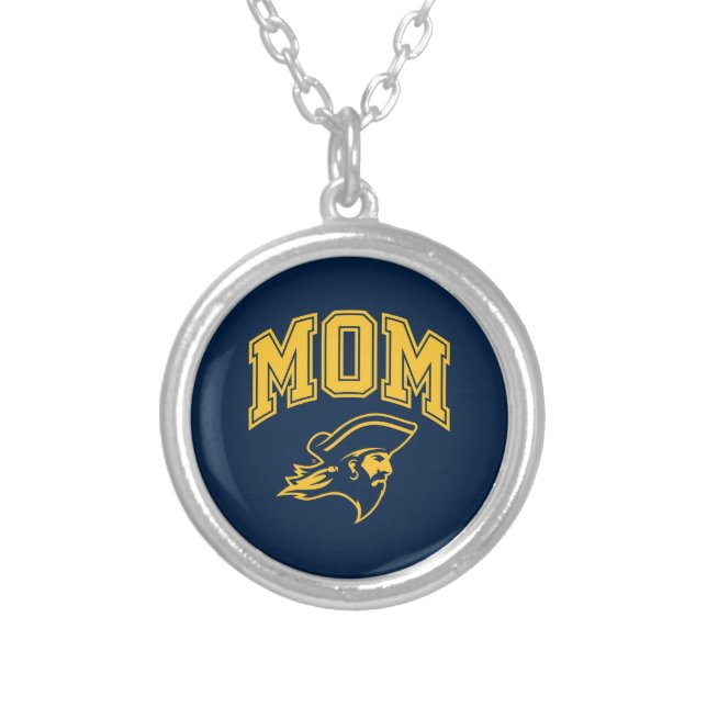 ETSU Buccaneers Mom Silver Plated Necklace (Front)
