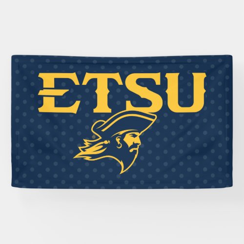 ETSU Buccaneers Polka Dot Pattern Banner