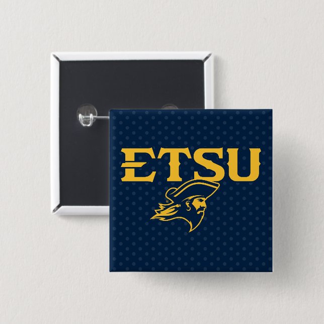 ETSU Buccaneers Polka Dot Pattern Button (Front & Back)