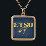 ETSU Buccaneers Polka Dot Pattern Gold Plated Necklace<br><div class="desc">Check out these East Tennessee State University designs! Show off your Bucs pride with these new University products. These make the perfect gifts for the ETSU Academy student, alumni, family, friend or fan in your life. All of these Zazzle products are customizable with your name, class year, or club. Go...</div>