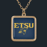 ETSU Buccaneers Polka Dot Pattern Gold Plated Necklace<br><div class="desc">Check out these East Tennessee State University designs! Show off your Bucs pride with these new University products. These make the perfect gifts for the ETSU Academy student, alumni, family, friend or fan in your life. All of these Zazzle products are customizable with your name, class year, or club. Go...</div>