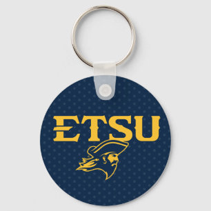ETSU Buccaneers Polka Dot Pattern Keychain