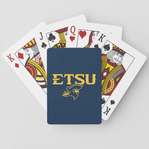 ETSU Buccaneers Polka Dot Pattern Playing Cards