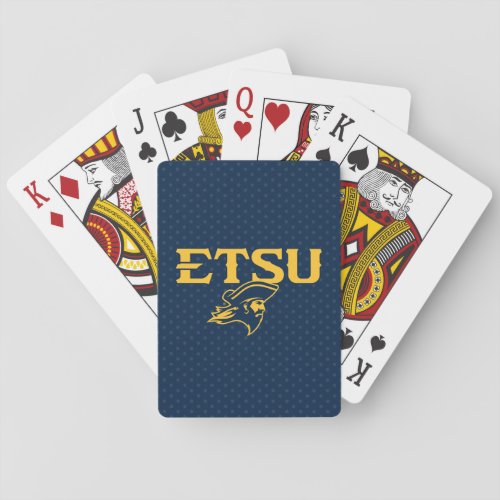 ETSU Buccaneers Polka Dot Pattern Poker Cards