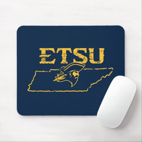 ETSU Buccaneers State Love Mouse Pad