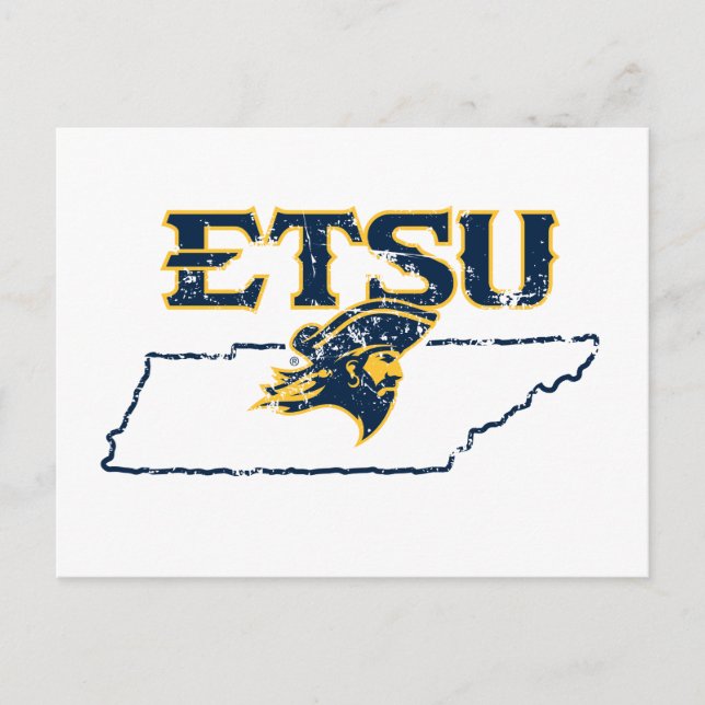 ETSU Buccaneers State Love Postcard (Front)