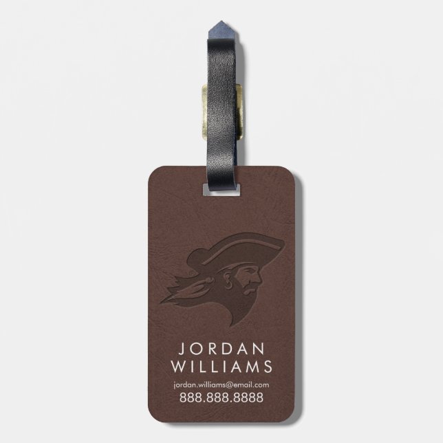 ETSU Leather Luggage Tag (Back Vertical)