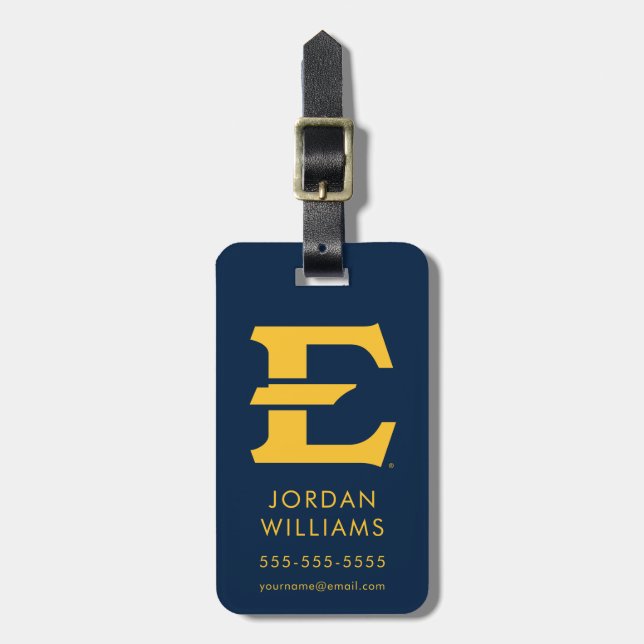 ETSU Primary Mark Luggage Tag (Front Vertical)