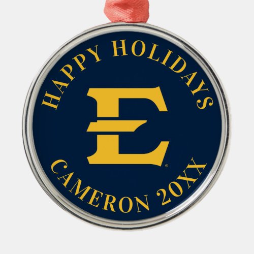 ETSU Primary Mark Metal Ornament