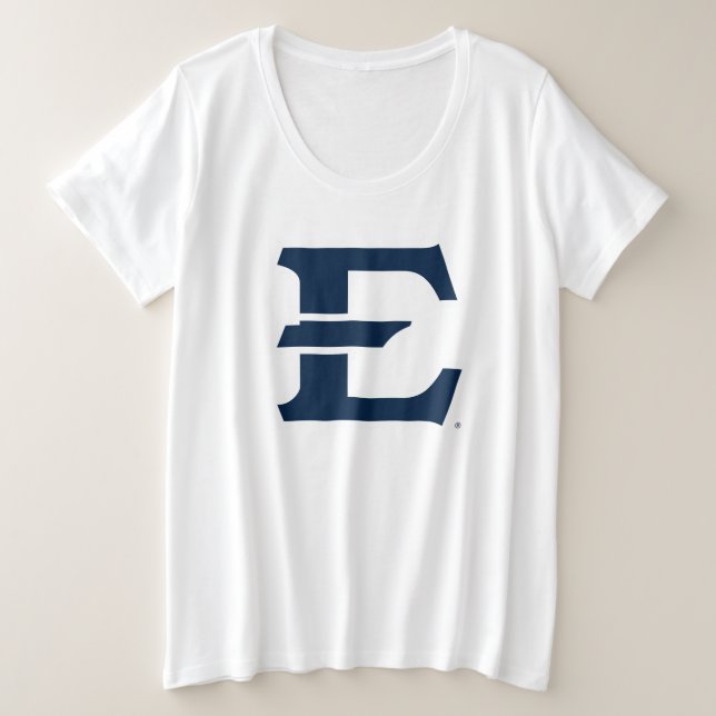 ETSU Primary Mark Plus Size T-Shirt (Design Front)
