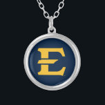 ETSU Primary Mark Silver Plated Necklace<br><div class="desc">Check out these East Tennessee State University designs! Show off your Bucs pride with these new University products. These make the perfect gifts for the ETSU Academy student, alumni, family, friend or fan in your life. All of these Zazzle products are customizable with your name, class year, or club. Go...</div>