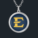 ETSU Primary Mark Silver Plated Necklace<br><div class="desc">Check out these East Tennessee State University designs! Show off your Bucs pride with these new University products. These make the perfect gifts for the ETSU Academy student, alumni, family, friend or fan in your life. All of these Zazzle products are customizable with your name, class year, or club. Go...</div>