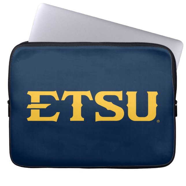 ETSU Wordmark Laptop Sleeve (Front)