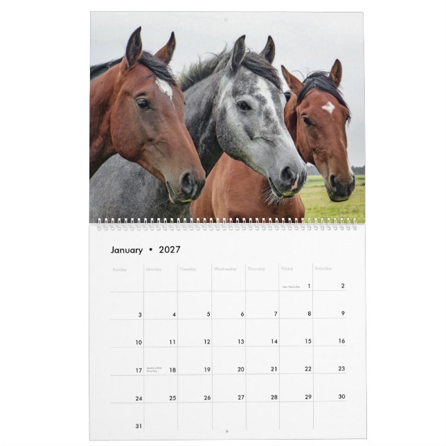 Etsy_Calender (Horse) Calendar (Jan 2027)