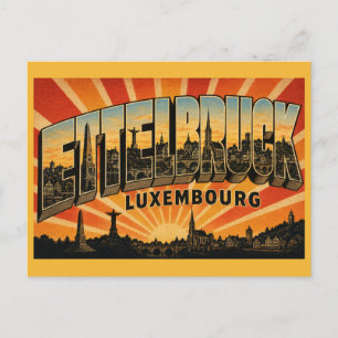 Ettelbruck Luxembourg Memorial Postcard