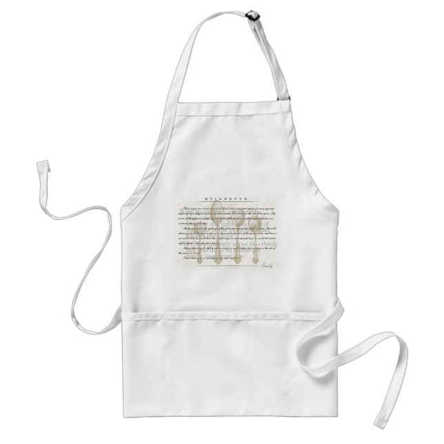 EttiquetteSpoons Adult Apron (Front)