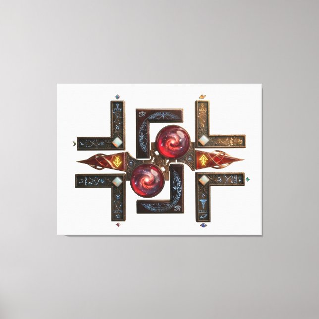 Etude № 15 - "To the Four Cardinal Directions" . Canvas Print (Front)