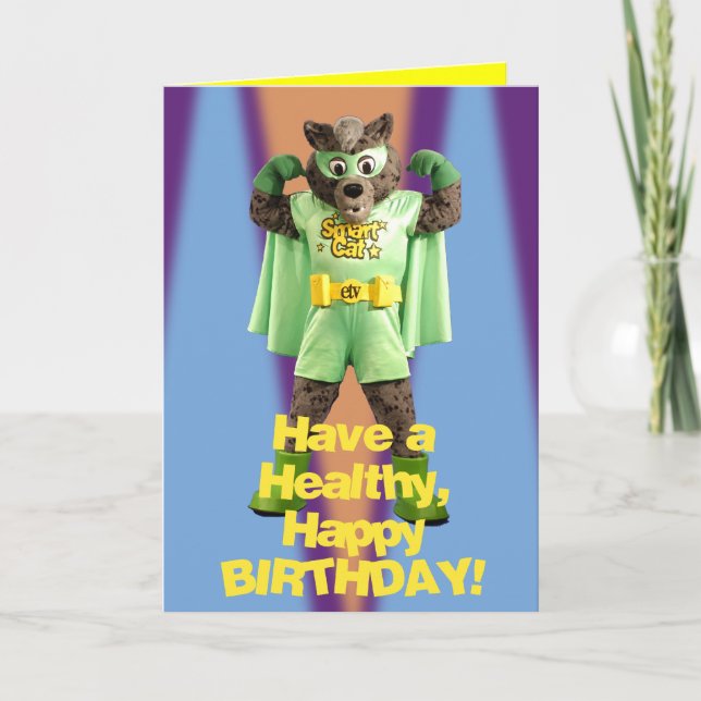 ETV Smart Cat Birthday Card (Front)