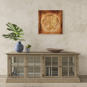Etz Chayim - Tree of Life on Wood Wood Wall Art