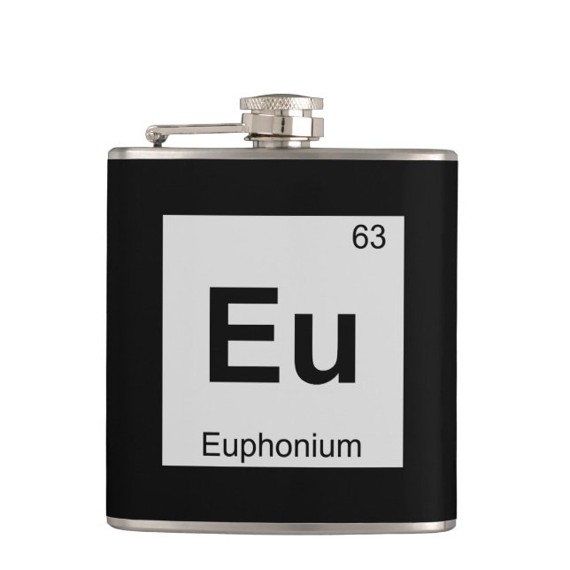 Eu - Euphonium Music Chemistry Periodic Table Flask (Front)