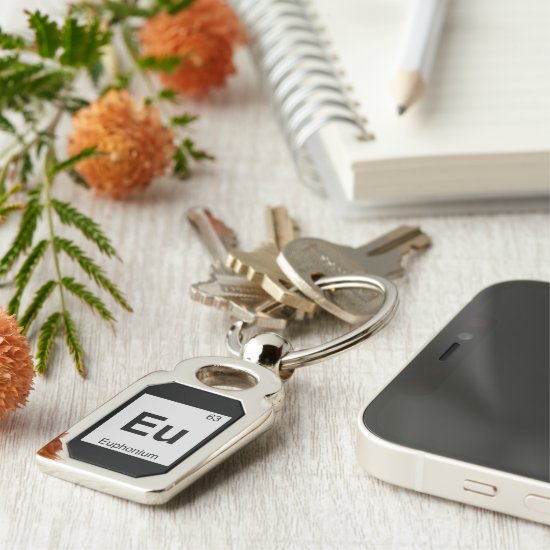 Eu - Euphonium Music Chemistry Periodic Table Keychain