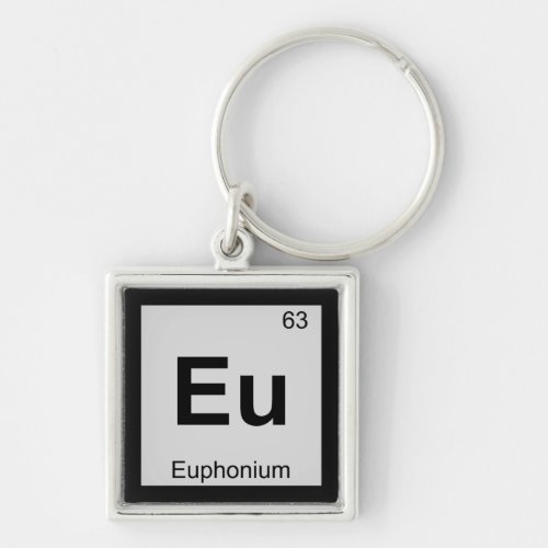Eu _ Euphonium Music Chemistry Periodic Table Keychain