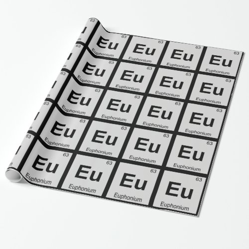 Eu _ Euphonium Music Chemistry Periodic Table Wrapping Paper