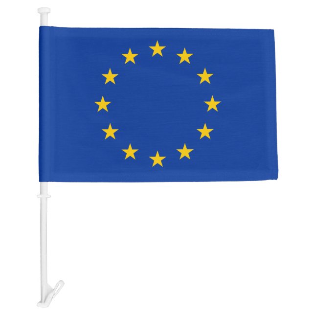 EU European Union blue with gold stars Car Flag (Front)